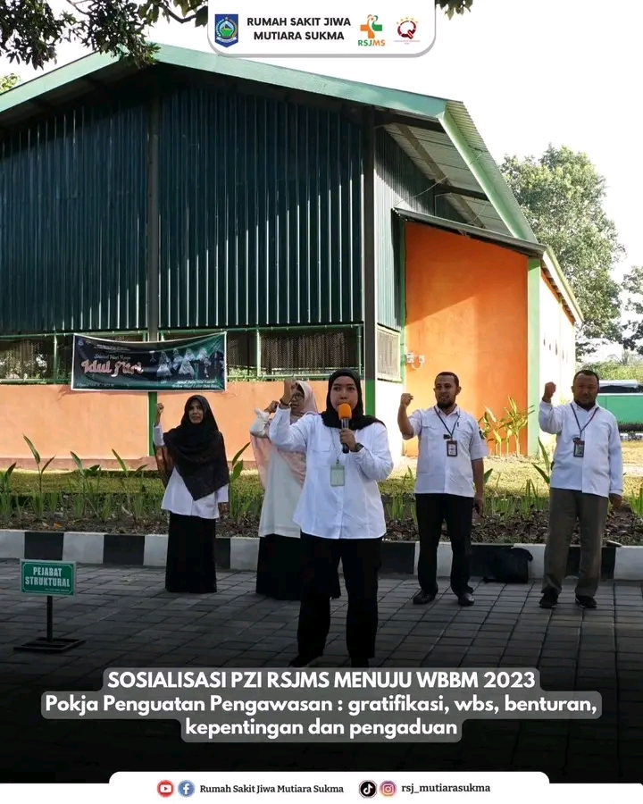SOSIALISASI PZI RSJMS MENUJU WBBM 2023 ( POKJA PENGUATAN PENGAWASAN : GRATIFIKASI, WBS, BENTURAN, KEPENTINGAN DAN PENGADUAN )